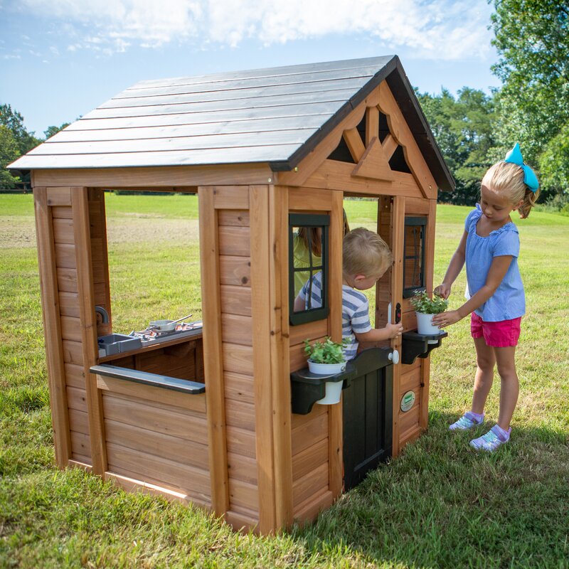 Backyard discovery columbus all cedar sale wood playhouse